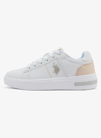 Women's White Low-Top Sneakers - Lightweight Modern Design Shoes for All-Day Comfort