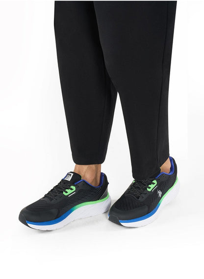 Men's Black Low-Top Sneakers - Lightweight Lace-Up Design, Comfortable for Everyday Outfits
