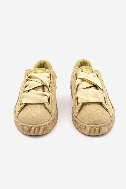 Women Suede Heart leopard Outdoor Shoes, Gold