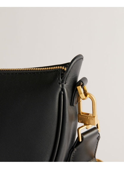 WEBBING LEATHER HALF MOON CROS