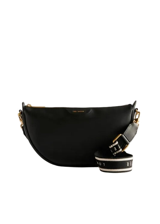 WEBBING LEATHER HALF MOON CROS