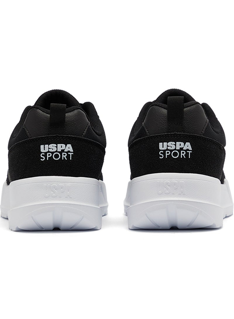 Men's Black Low-Top Sneakers - Lightweight Lace-Up Design, Comfortable for Everyday Outfits