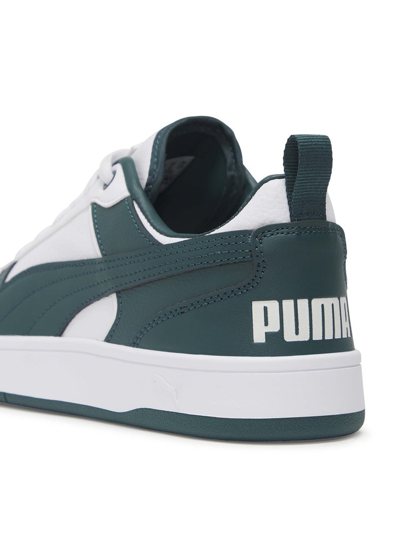 Dribble Unisex White Green Sneakers
