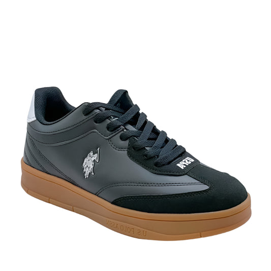 Women's Black Low-Top Sneakers - Lightweight Timeless Lace-Up Style, Ideal for Casual Outings