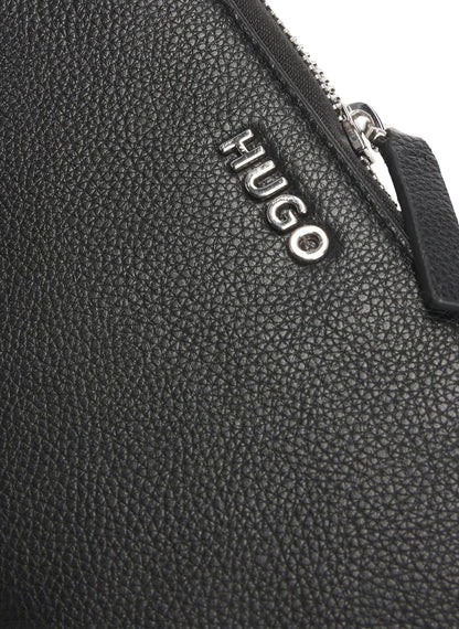 Faux-leather wallet with embossed grain
