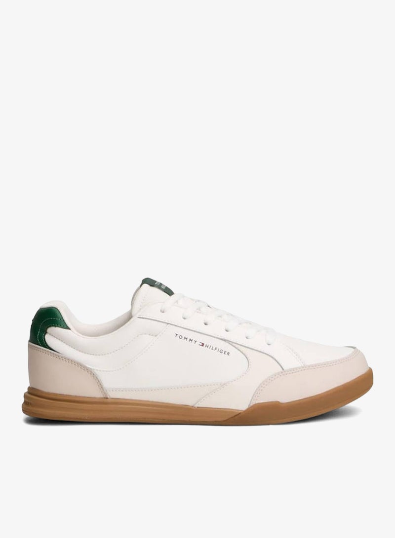 Low Profile Cupsole Trainers With Leather