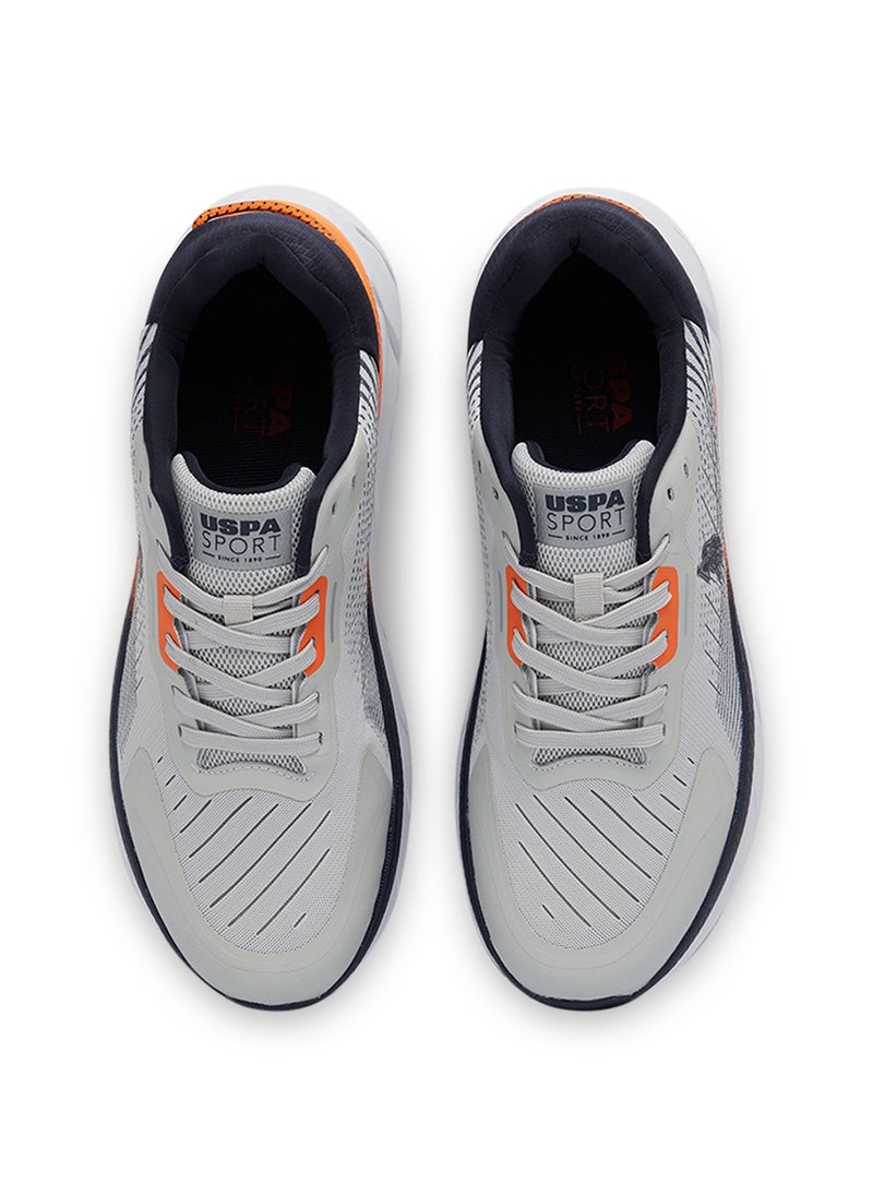Men's Grey Low-Top Sneakers - Lightweight Lace-Up Design, Comfortable for Everyday Outfits