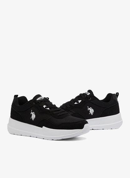 Men's Black Low-Top Sneakers - Lightweight Shoes Lace-Up Design, Comfortable for Everyday Outfits