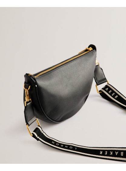 WEBBING LEATHER HALF MOON CROS