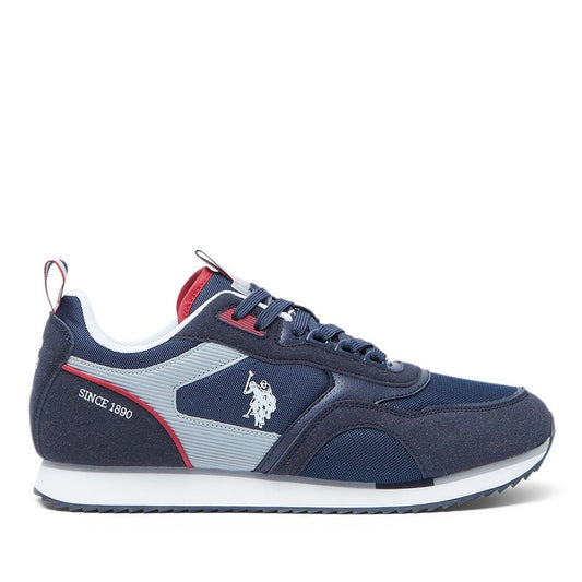 Men's Navy Low-Top Sneakers - Lightweight Timeless Lace-Up Style, Ideal for Casual Outings