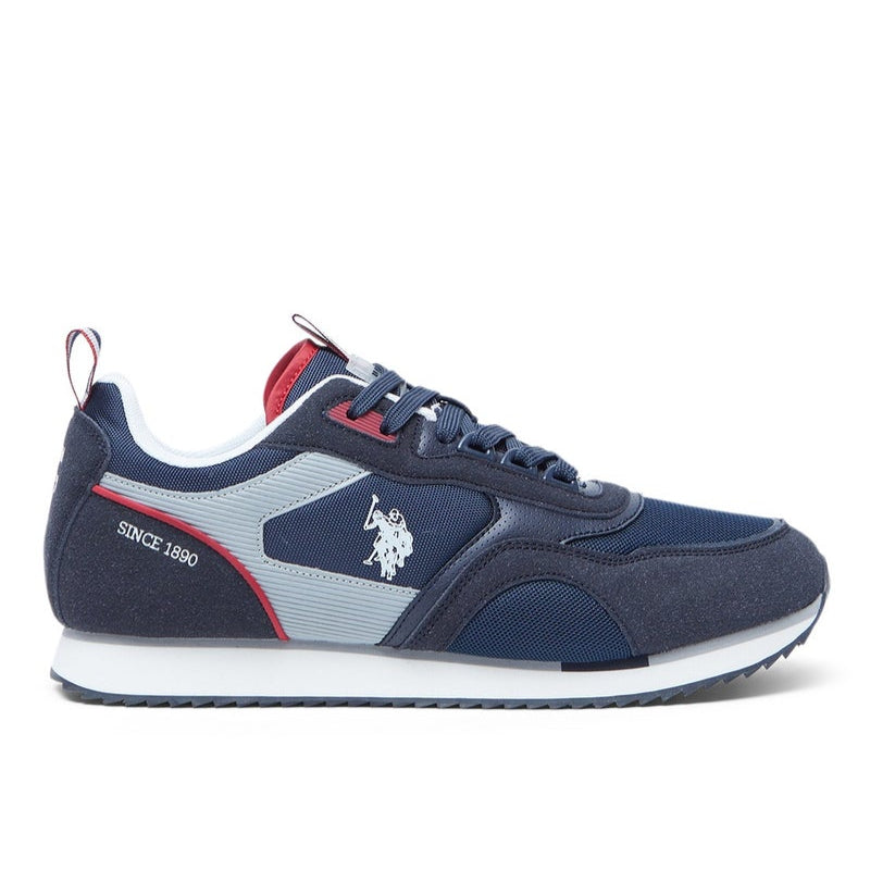 Men's Navy Low-Top Sneakers - Lightweight Timeless Lace-Up Style, Ideal for Casual Outings