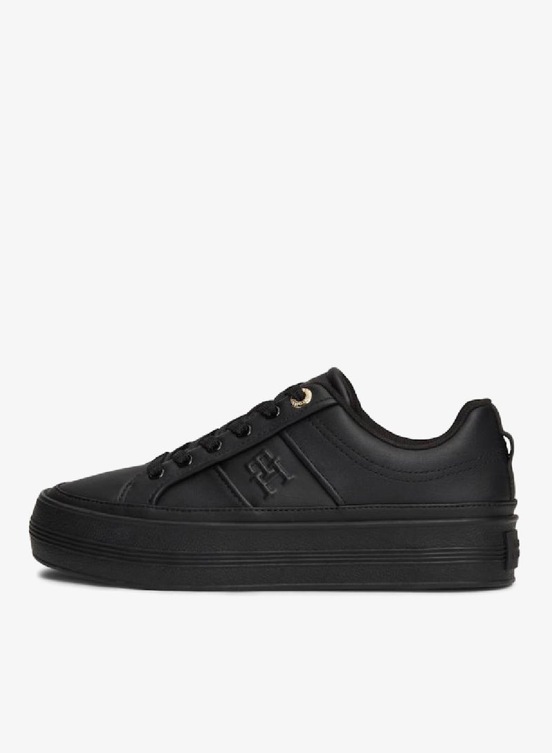 Leather Flatform Sneakers