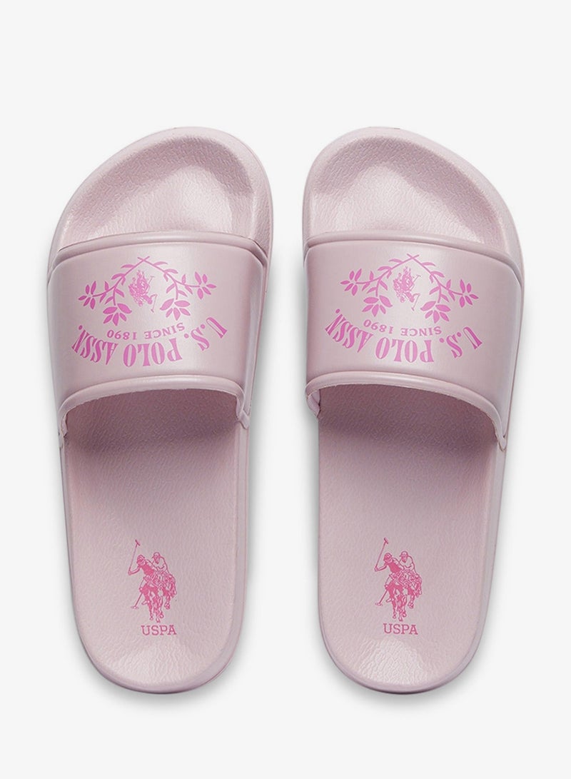Women's Pink Signature Slides Shoes - Effortless Style Meets Ultimate Relaxation!