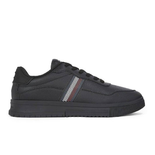 Signature Tape Textured Leather Sneakers