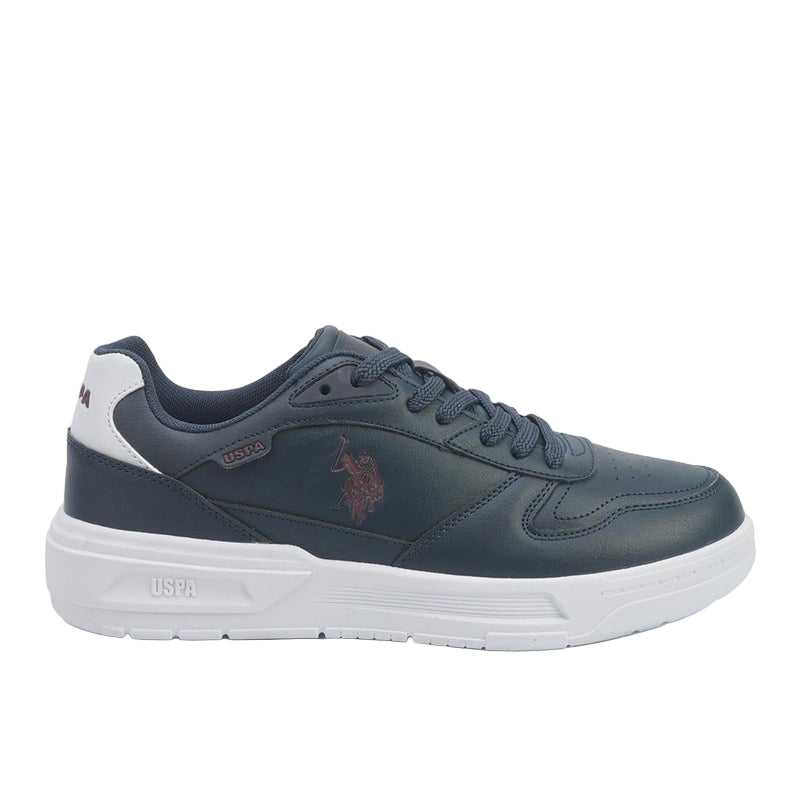 Men's Navy Classic Low-Top Sneakers, Stylish Lace-Up Design Shoes Perfect for Casual Adventures