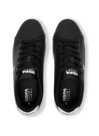 Women's Black Low-Top Sneakers - Lightweight Lace-Up Design, Comfortable Casual Shoes for Everyday Wear