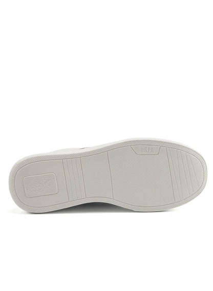Men's White Sneakers with Bold Side Logo – Sporty Striped Design for Effortless Everyday Styling