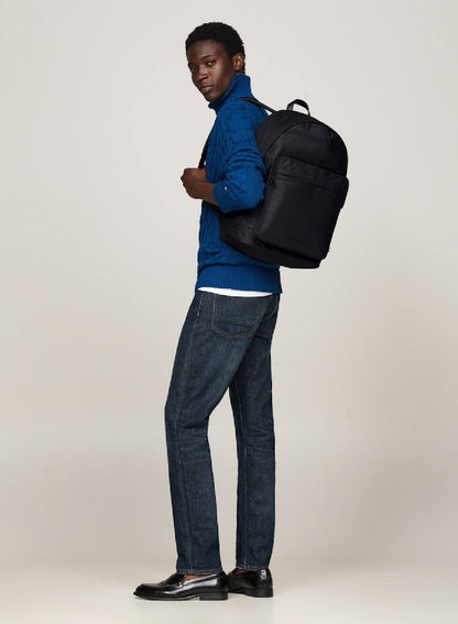 Textured Logo Dome Backpack