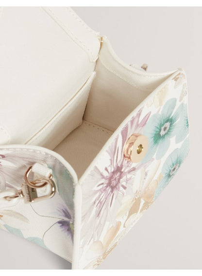 Petal Print Mini Top Handle Rose Detail