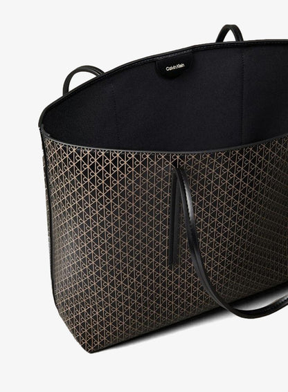 Coated Emblem Logo Tote Bag with Pouch