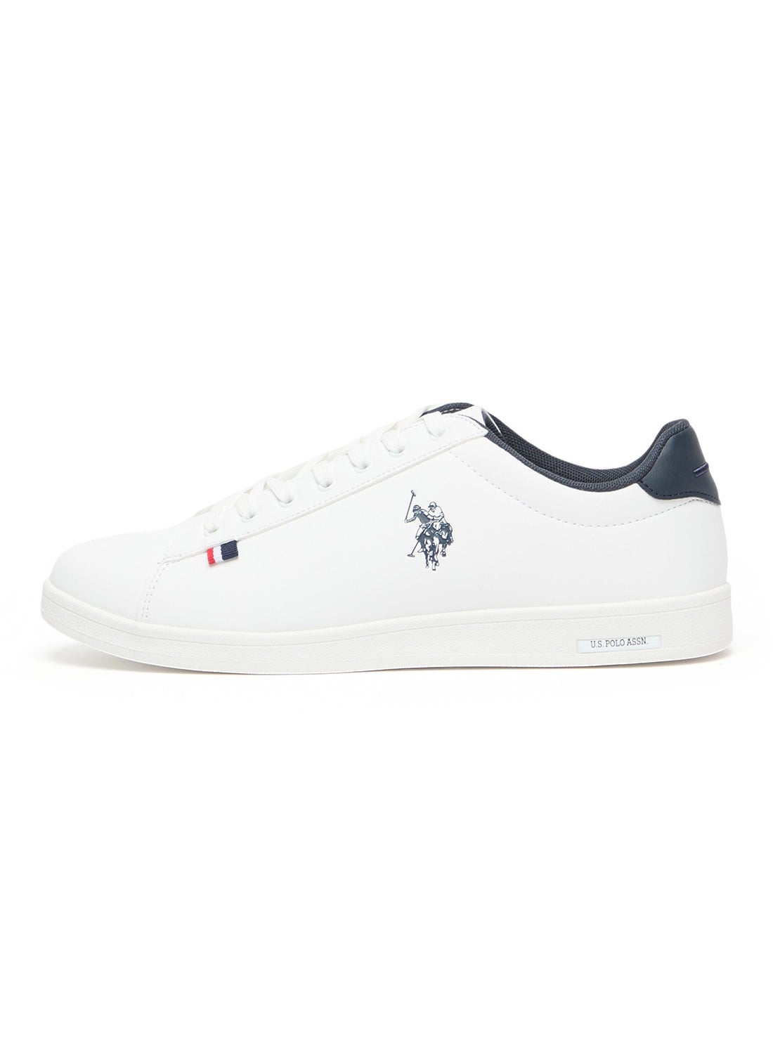 Men's White Low-Top Sneakers - Lightweight Lace-Up Style, Comfortable Casual Footwear