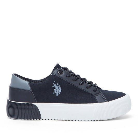 Women's Black Low-Top Sneakers - Lightweight Sporty Design, Comfortable for Casual Wear