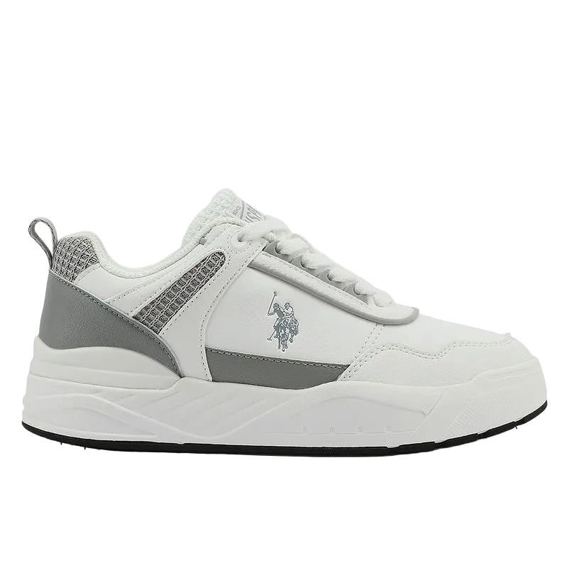 Women's  White Low-Top Sneakers - Sleek Style and Comfort Cushioned Sole for Everyday Style Shoes