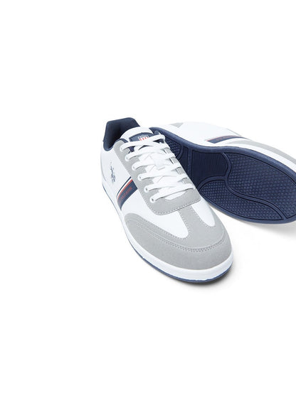 Men's White Low-Top Sneakers,Lightweight Casual Shoes for Classic Look