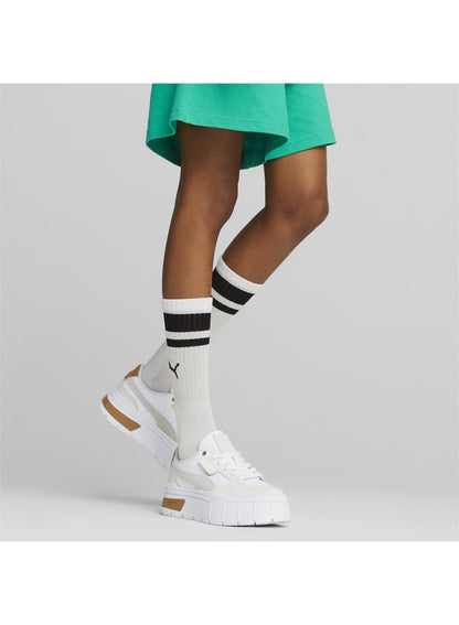 Mayze Stack Luxe Womens White Sneakers