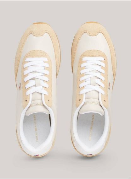 Women's Heritage Suede Flag Runner Trainers -  Suede upper, Beige