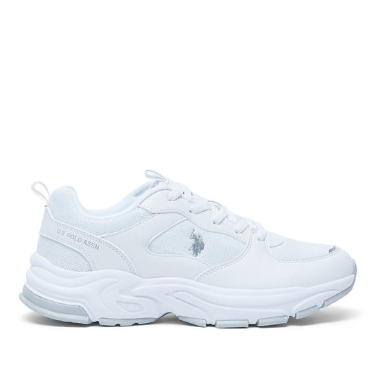 Women's Low-Top White Casual Sneakers - Lightweight Stylish Lace-Up Design with Comfort Cushioned Sole for Everyday Wear