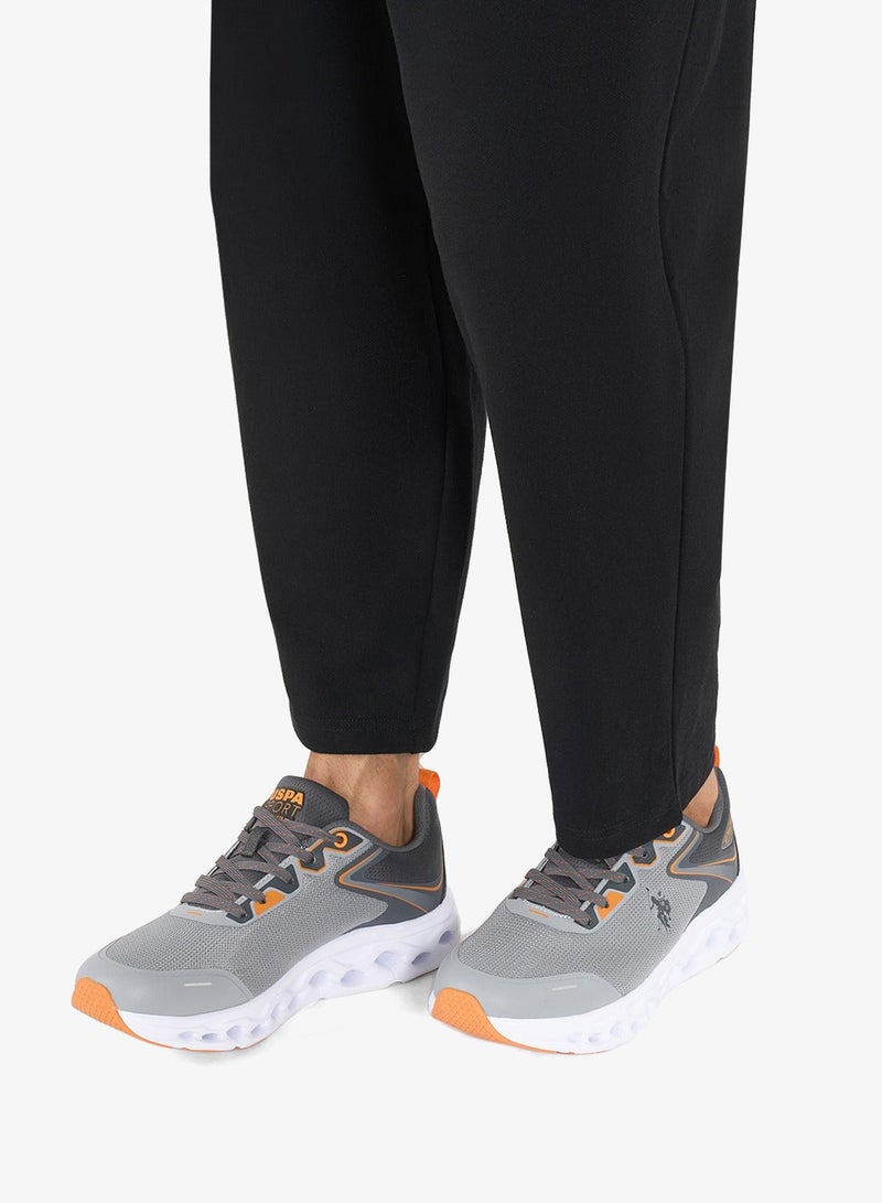 Men's Grey Low-Top Sneakers - Lightweight Shoes Lace-Up Design, Comfortable for Everyday Outfits