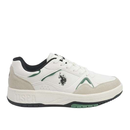 Men's White Low-Top Canvas Sneakers - Iconic Branding for a Clean Look Shoes