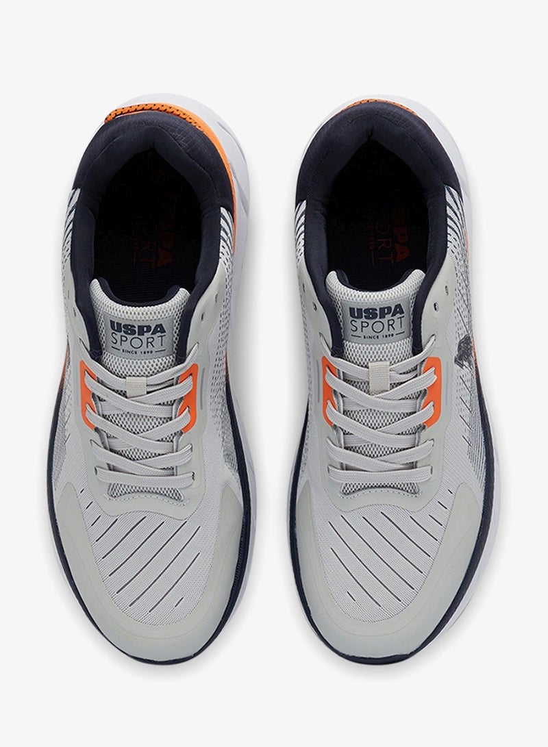 Men's Grey Low-Top Sneakers - Lightweight Shoes Lace-Up Design, Comfortable for Everyday Outfits