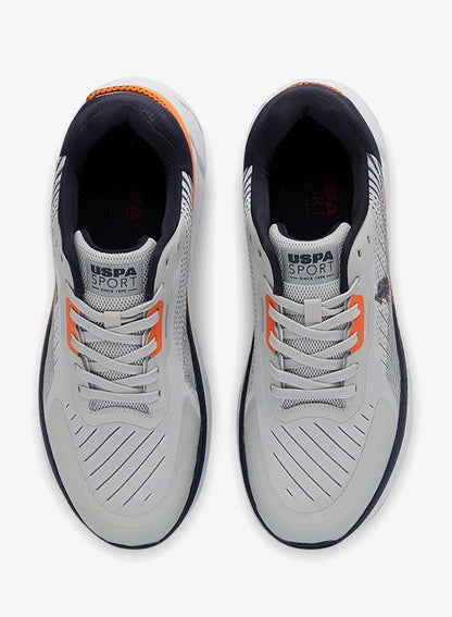 Men's Grey Low-Top Sneakers - Lightweight Shoes Lace-Up Design, Comfortable for Everyday Outfits