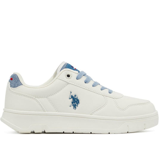 Women's White Low-Top Sneakers - High-Quality Sole for Everyday Look