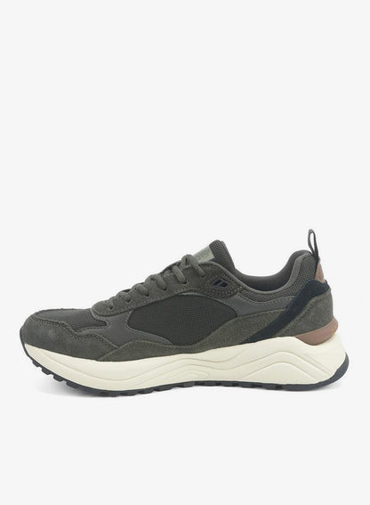 Men's Khaki Low-Top Sneakers - Lightweight Shoes Timeless Lace-Up Style