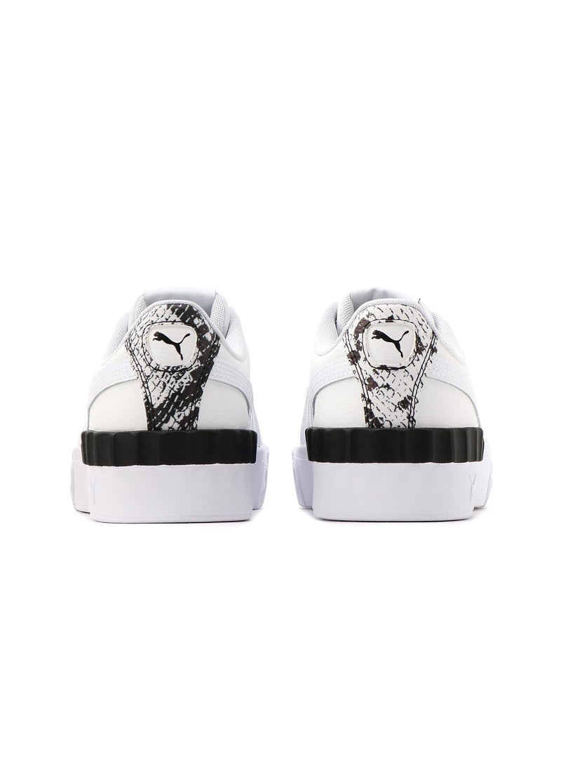 Carina Lift Reptile Womens White Trainers