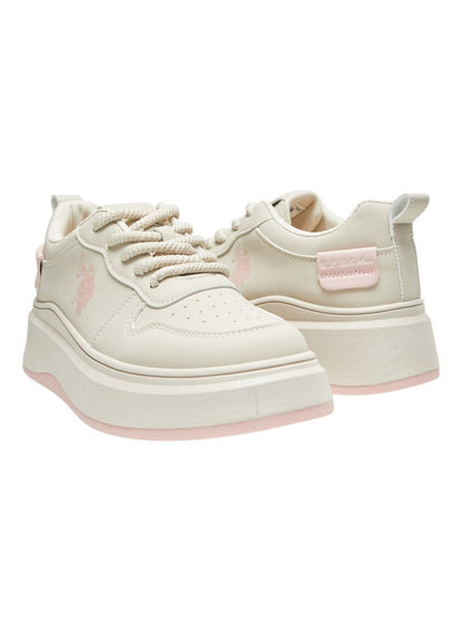 Women's Off White Sneakers - Bold Rugged Style with Durable Sole for Outdoor Wear