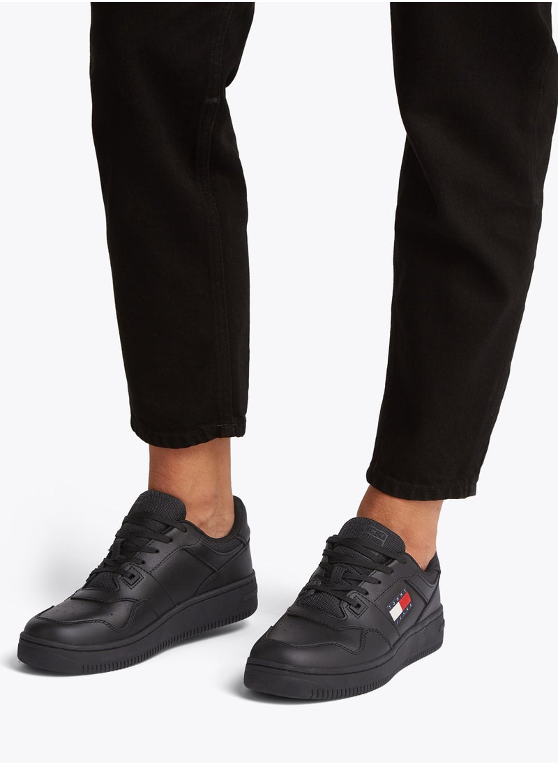 Logo Detail Lace Up Low Top Sneakers