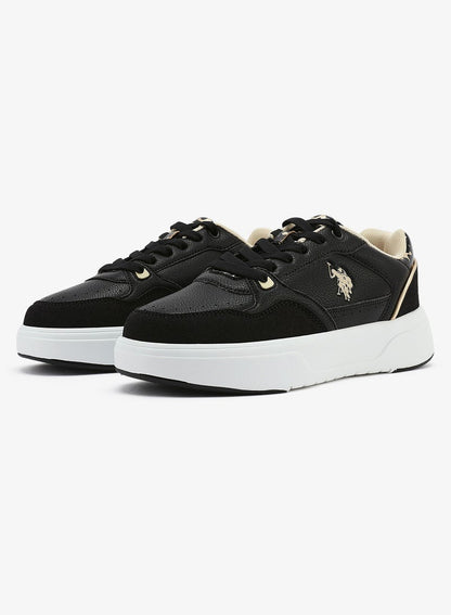 Women's Black Sneakers - Bold Rugged Style Shoes with Durable Sole for Outdoor Wear