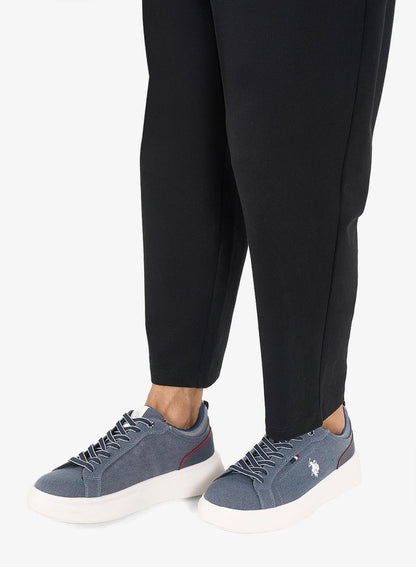 Men's Blue Low-Top Sneakers - Lightweight Shoes & Trendy Design Shoes for Everyday Wear