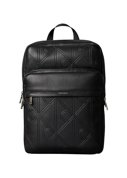 Emblem AOP Embossed Round Backpack
