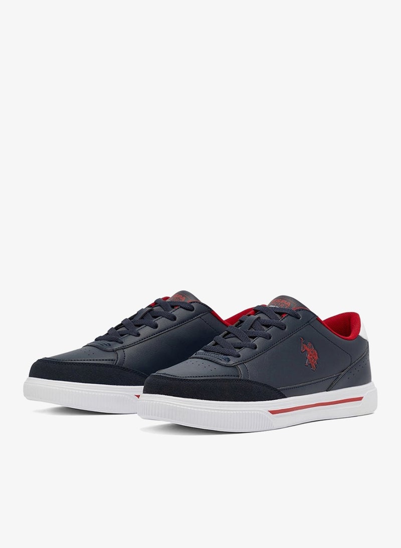 Men's Navy Low-Top Sneakers - Lightweight Shoes Lace-Up Design, Comfortable for Everyday Outfits