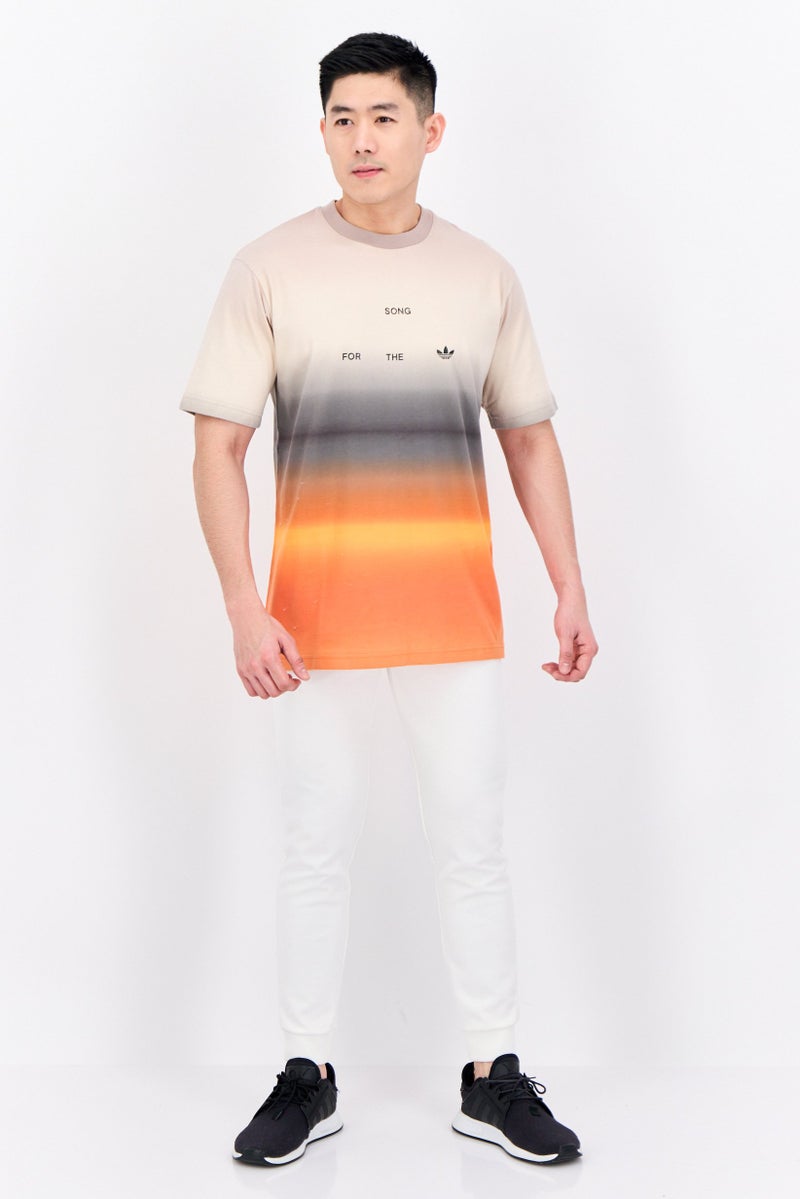 Men Sportswear Fit Short Sleeve Outdoor T-Shirts, Beige