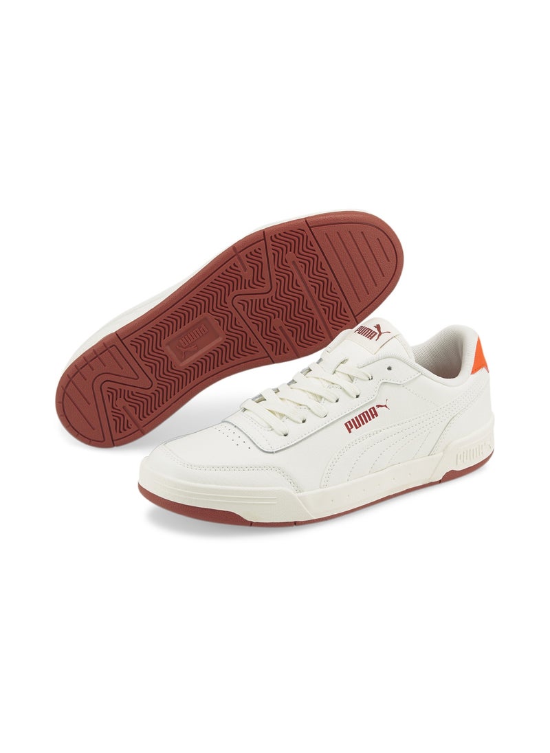 Caracal Unisex White Red Casual Sneakers
