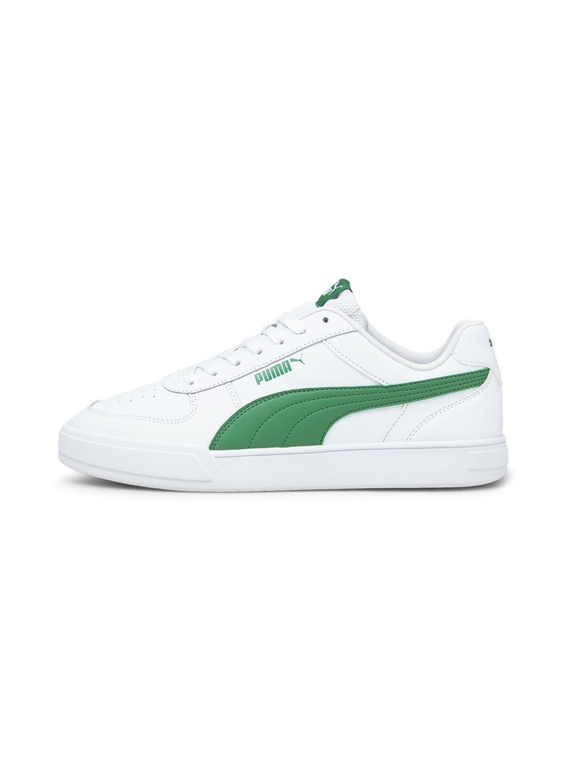 Caven Mens White Green Trainers