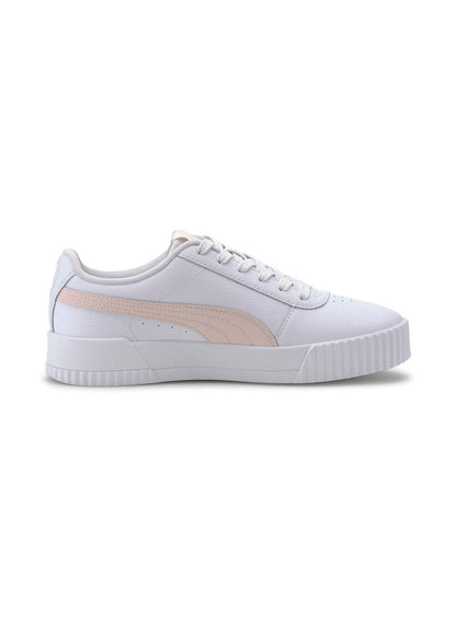 Carina Womens White Casual Lace Up Sneakers