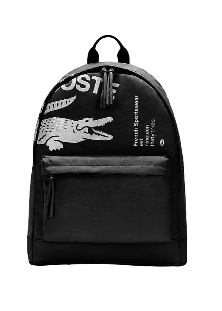 Lacoste Printed Casual Backpack Black