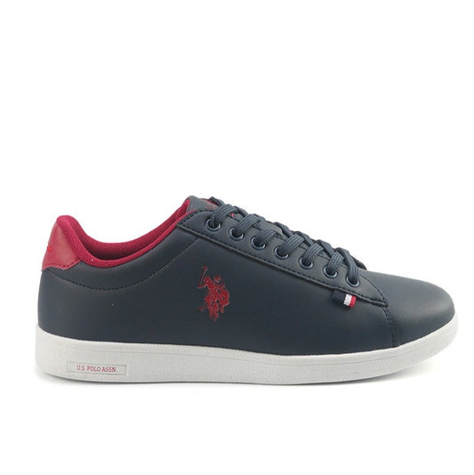 Women's Navy Sneakers with Red Contrast – Bold Lace-Up Style for Striking Everyday Look